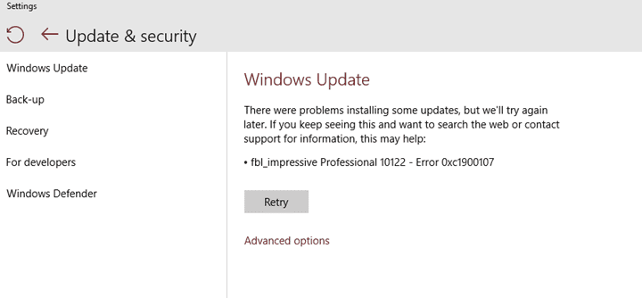 Solutions to fix windows 10/11 update Error code 0xc1900107