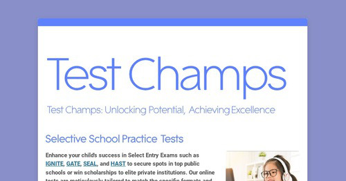 Test Champs | Smore Newsletters