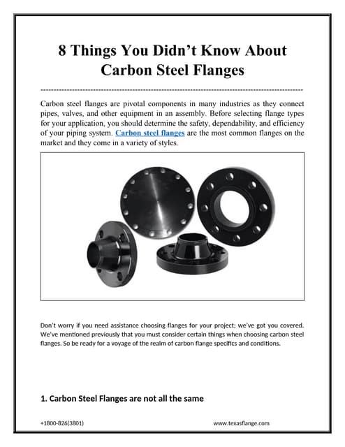 8 Things You Didn’t Know About Carbon Steel Flanges.docx