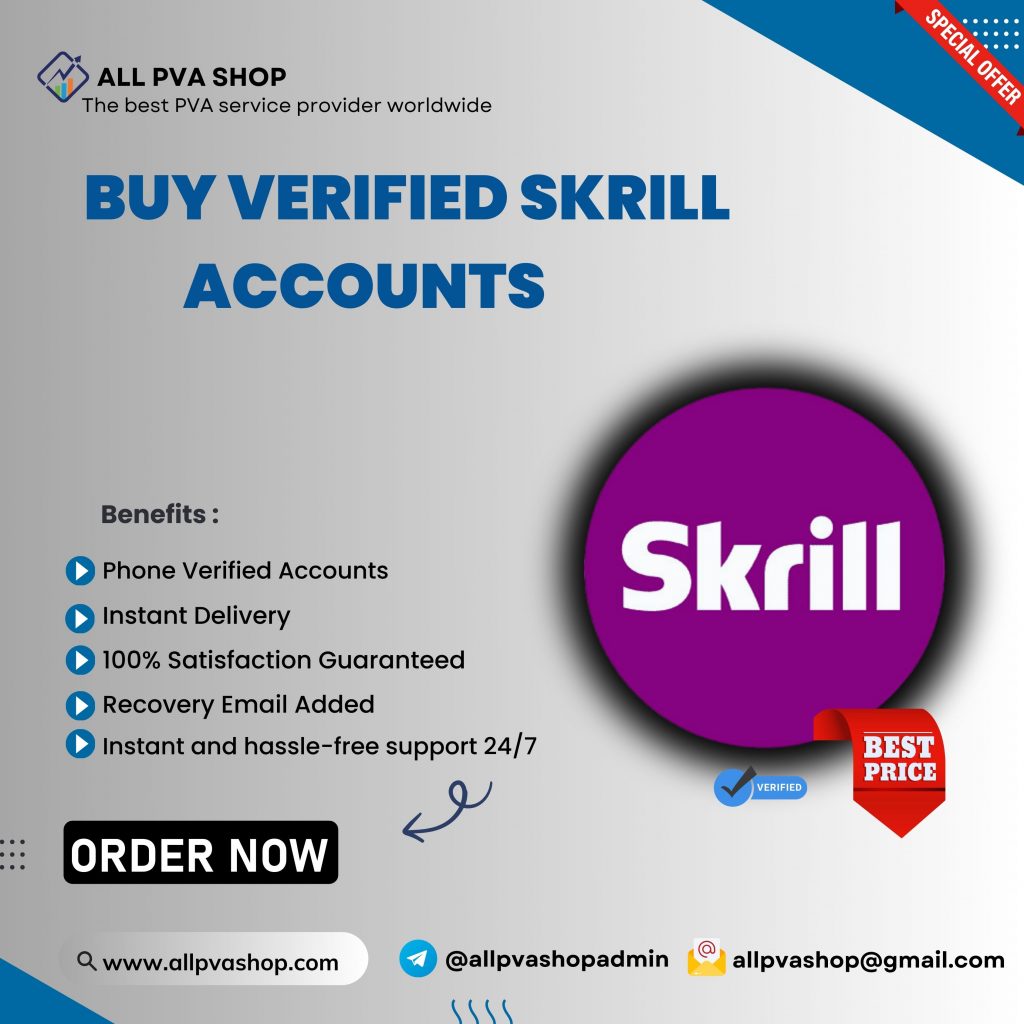 Buy Verified Skrill Accounts- 100% Secure & Verified Accounts