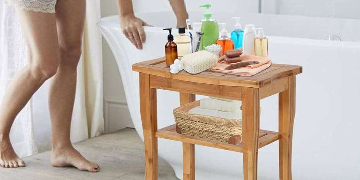 Elegant Utility: Bamboo Stools for Bathroom or Home