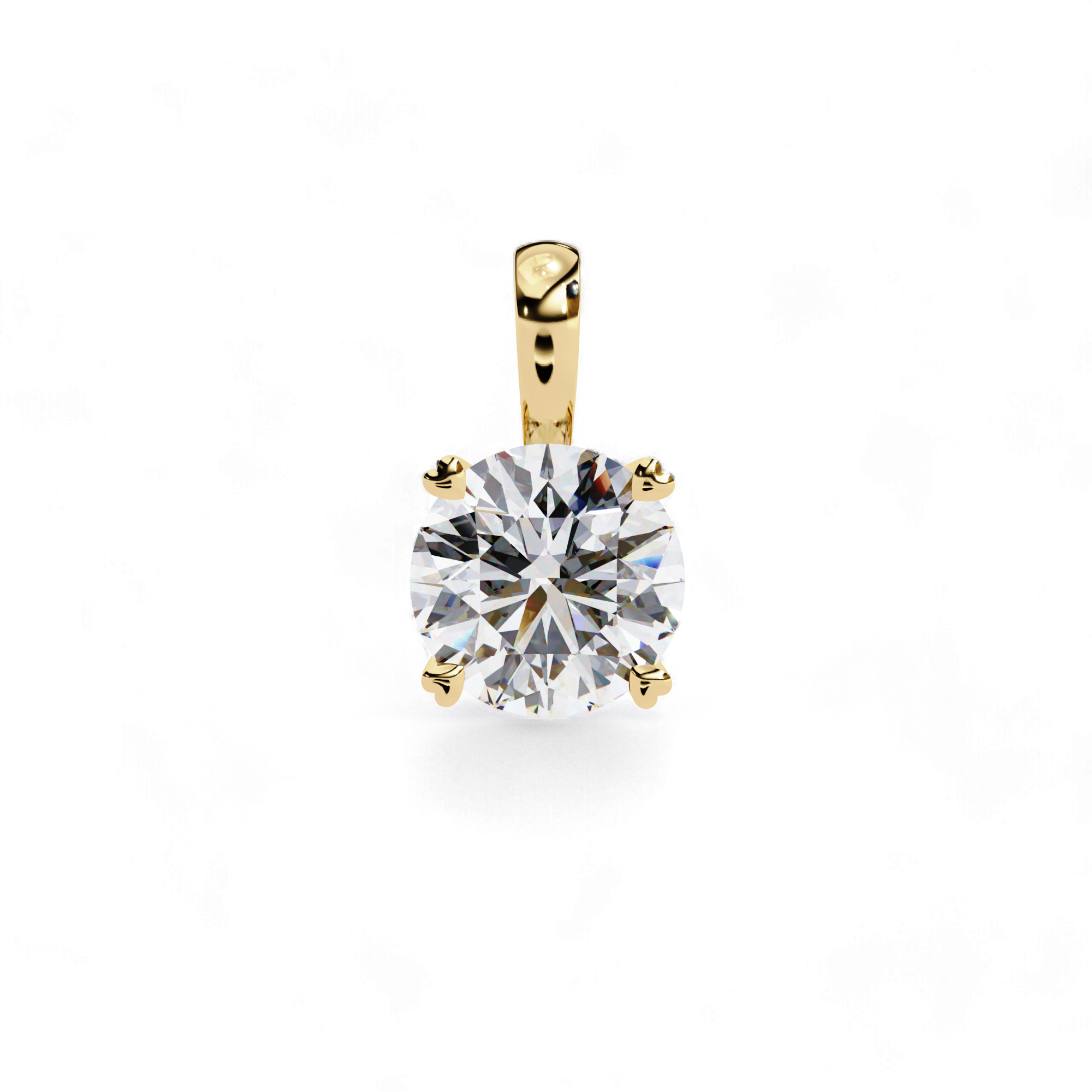 50 Cent Luminous Round Pendant – Lab-Grown Diamond Pendant in Gold